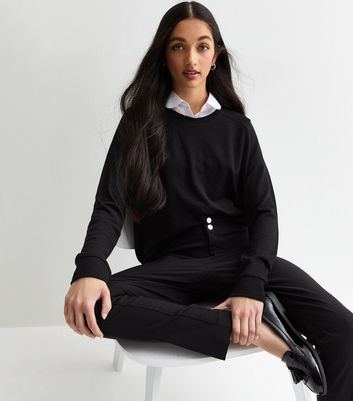 New look black school jumper best sale