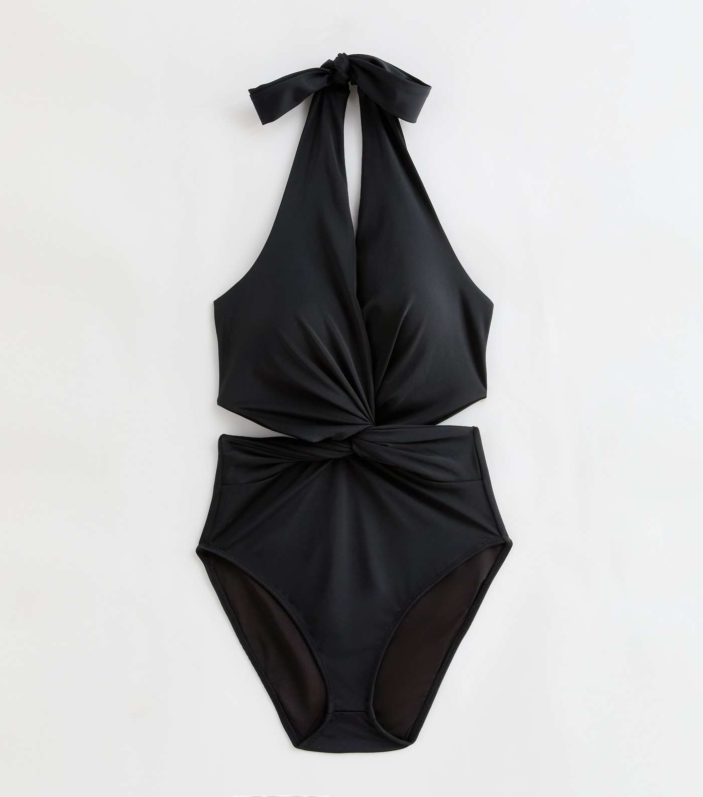 Gini London Black Cut Out Halter Swimsuit Image 5
