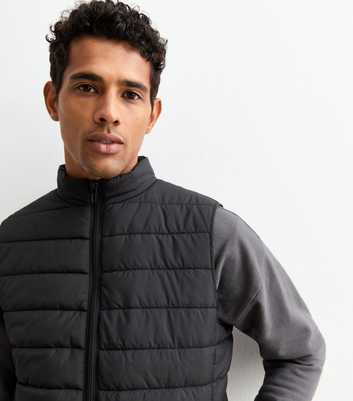 Black Lightweight Padded Zip-Up Gilet 