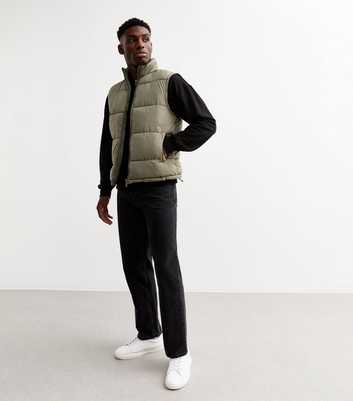 Khaki Regular Padded Puffer Gilet