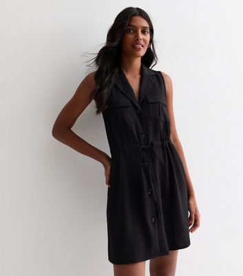 All black best sale shirt dress