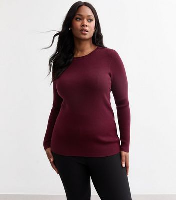 New look burgundy jumper best sale