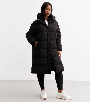 Curves Black Long Sleeve Puffer Jacket