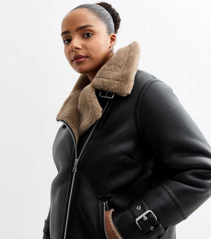 Collar Next Womens Aviator Jacket Buy Friends Like These Black