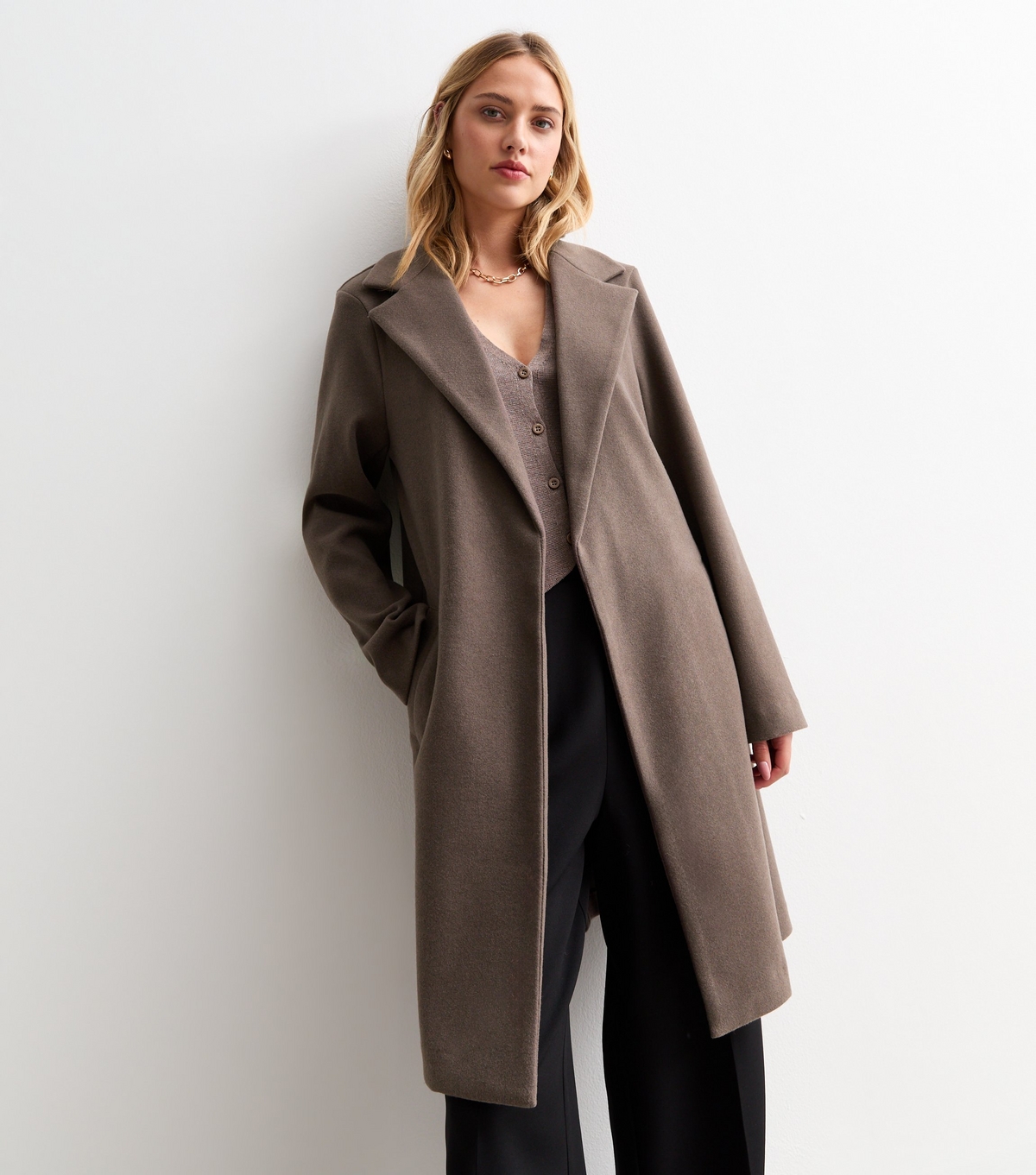 Women's Mink Unlined Tailored Coat New Look