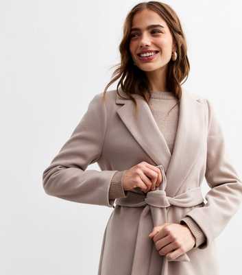 Cream Tailored Unlined Longline Belted Coat 