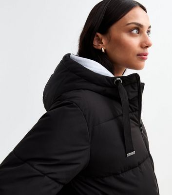 Mid length black puffer coat hotsell