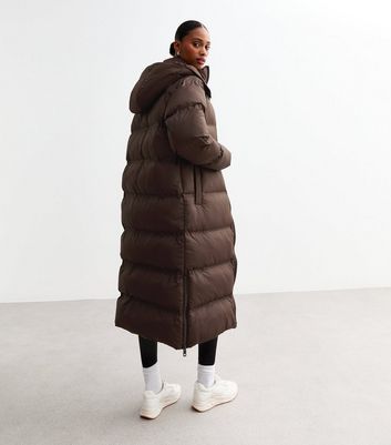 英国発♪ 新作☆GLAMOROUS☆ BROWN PADDED LONGLINE PUFFER COAT Long length puffer