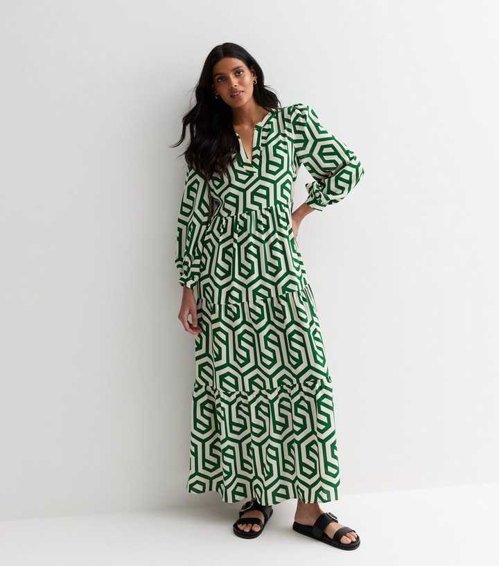 knee length dresses for ladies Munez Long Sleeve Maxi Dress in Mixed Floral – Lace & Beads main image 0