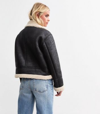 Petite shearling jacket best sale