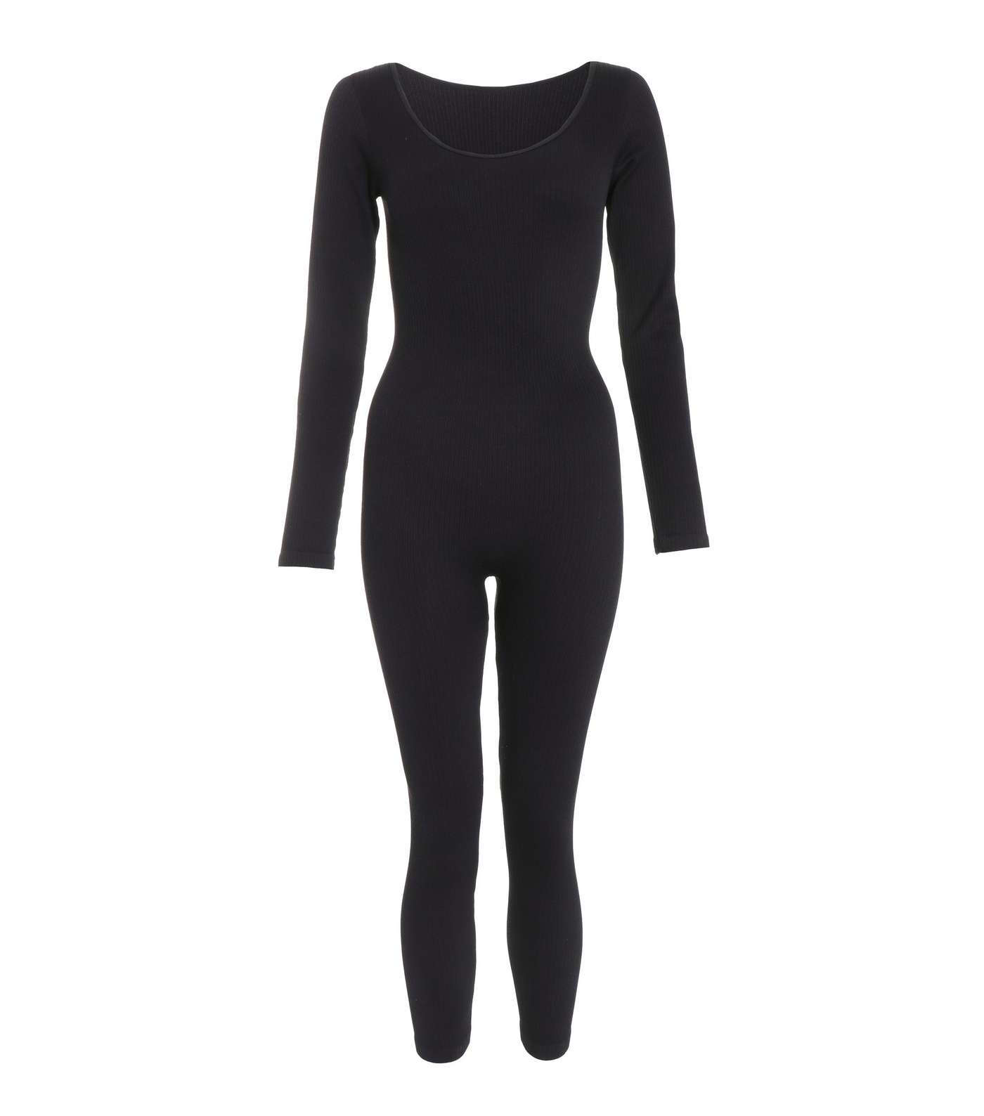 Quiz Black Long Sleeve Seamless Jumpsuit  Image 4