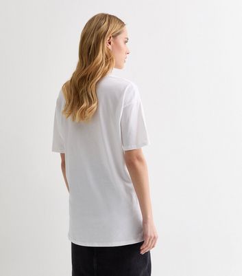 White Cotton San Fran Logo Oversized T-Shirt New Look