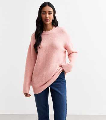 Pink Teddy Texture Knit Jumper