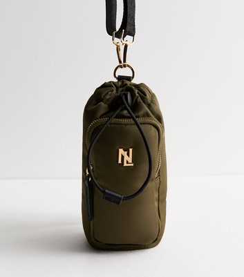 Khaki Drawstring Water Bottle Holder