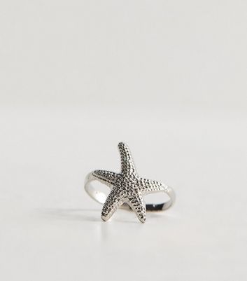 Silver Starfish Ring New Look