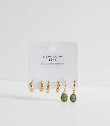 3 Pack of Drop Earrings and Twist Hoops