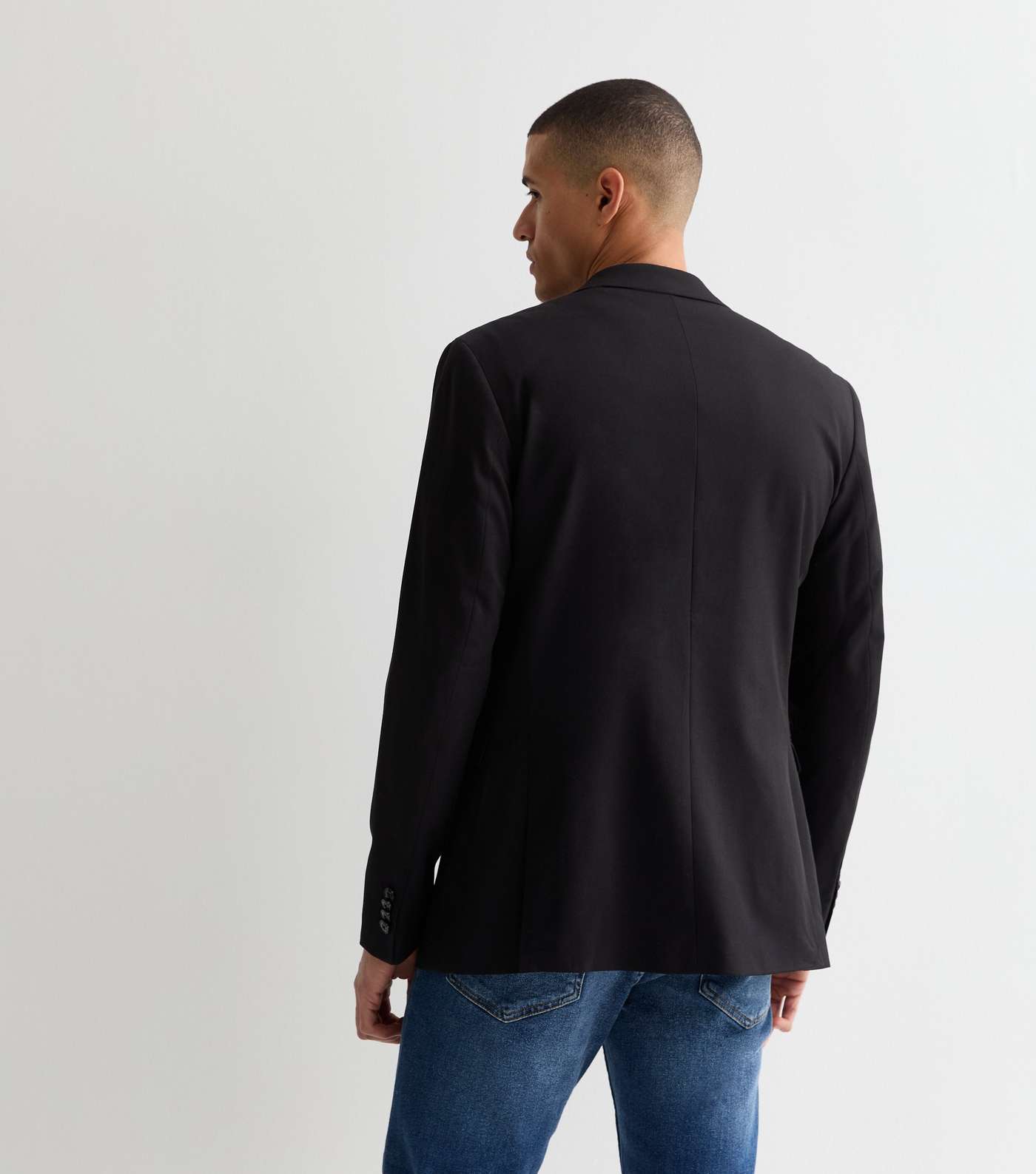 Black Skinny Fit Suit Jacket Image 4