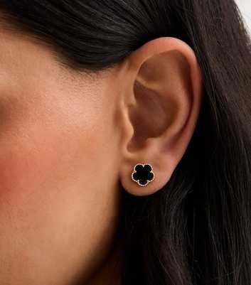 Black Clover Stud Earrings