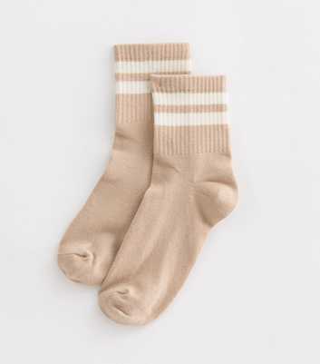 Brown Sports Stripe Socks