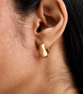 Real Gold-Plated Chunky Hoop Earrings