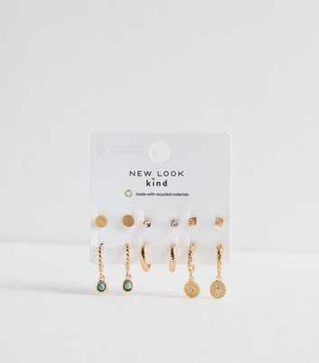 Gold Tone 6 Pack of Mystical Earrings