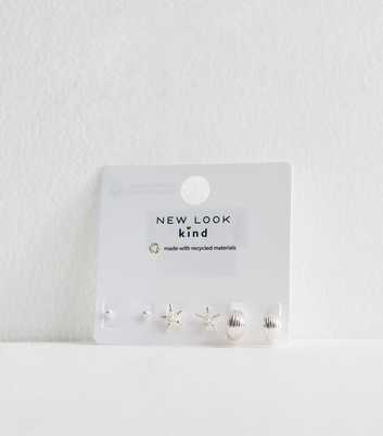 3 Pack of Starfish and Pearl Stud Earrings
