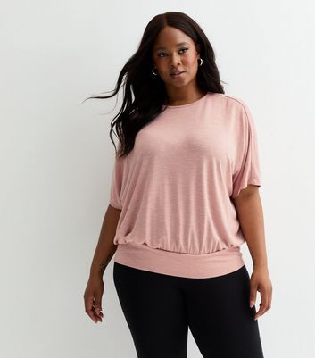pink batwing top