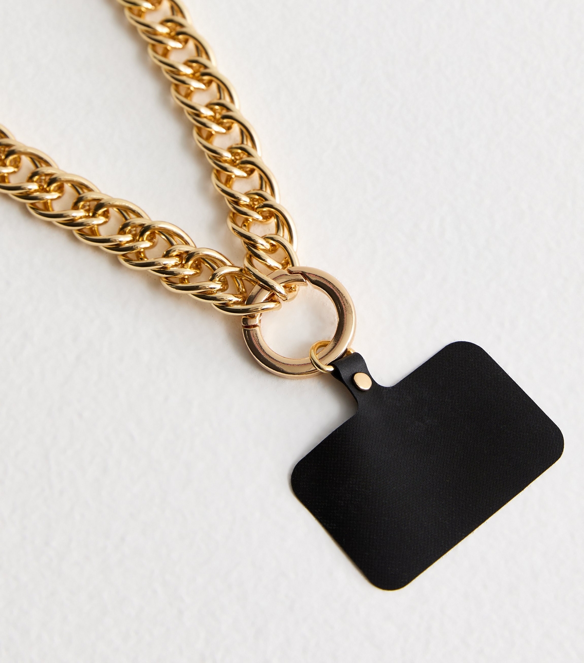 Gold Chunky-Chain Crossbody Phone Strap New Look