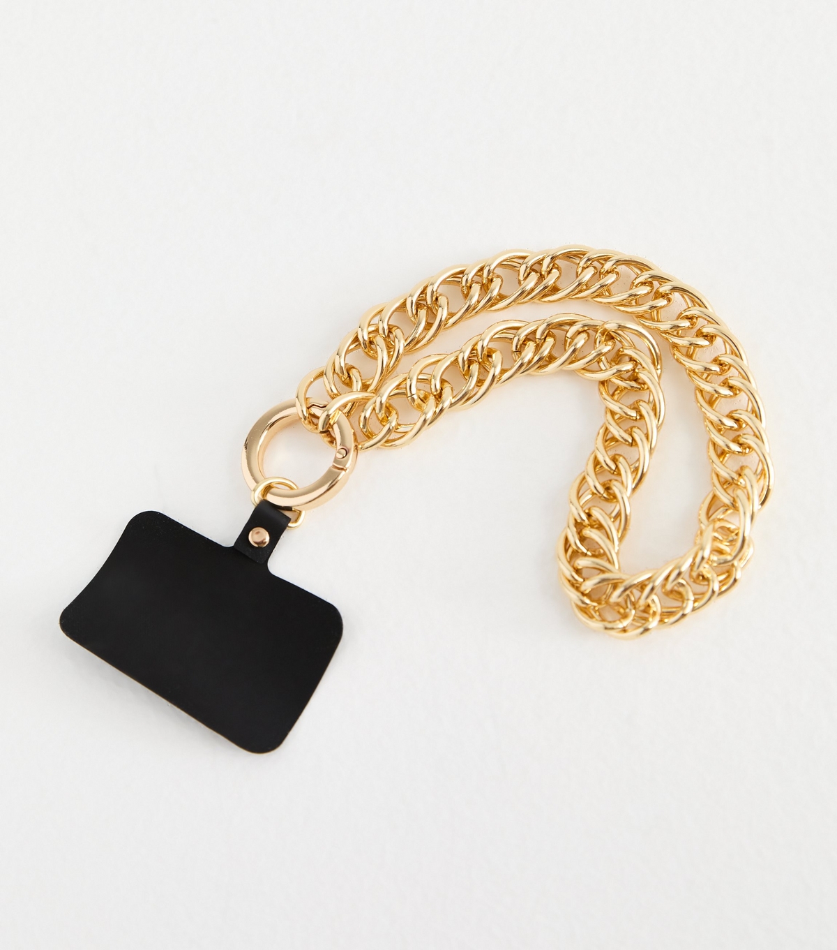 Gold Chunky-Chain Wrist Phone Strap New Look