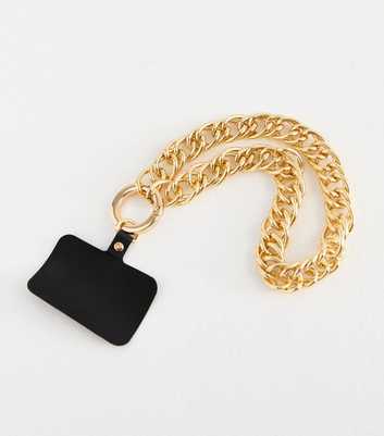 Gold Chunky-Chain Wrist Phone Strap