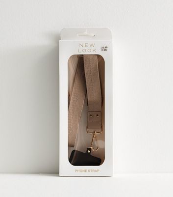 Mink Woven Phone Strap New Look