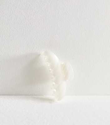 Cream Pearlized Bulldog Claw Hair Clip