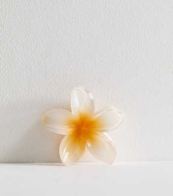 White Flower Hair Claw Clip