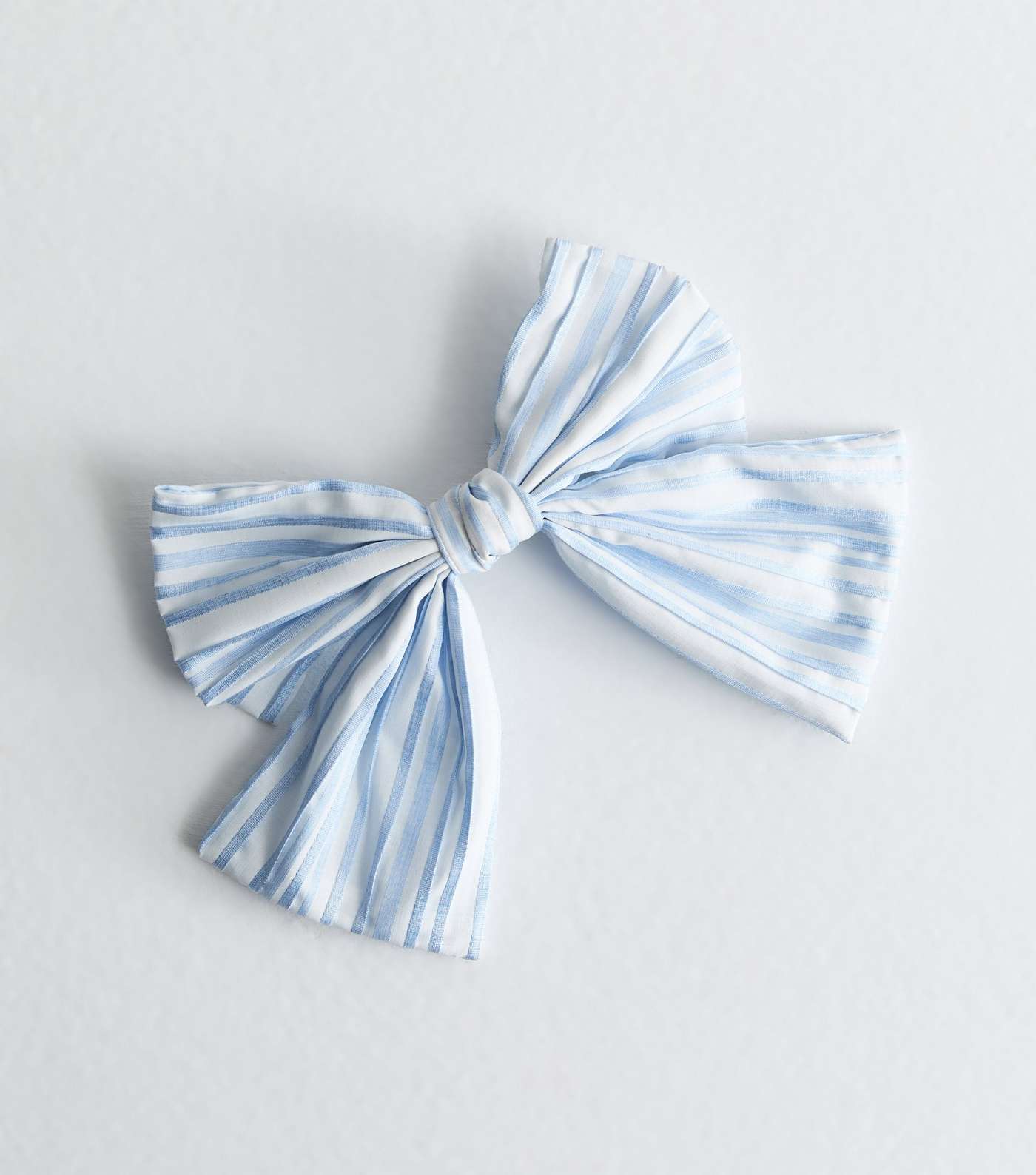 Blue Stripe Bow Hair Slide Image 2