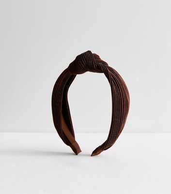 Rust Plisse Knot Headband