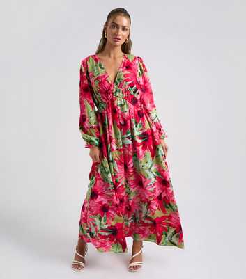 Urban Bliss Pink Floral Smocked Maxi Dress