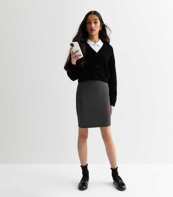 Girls Grey Tube School Skirt