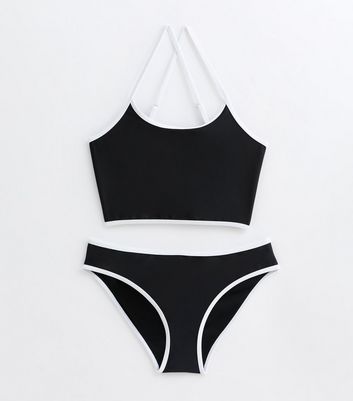 Girls Black Tank Top Bikini Set | New Look