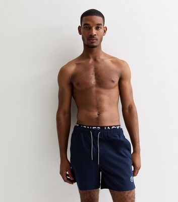 Jack Jones Navy Swim Shorts New Look