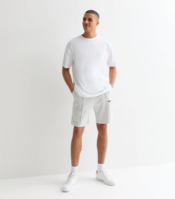 Men's Jack & Jones White Logo Sweat Shorts New Look