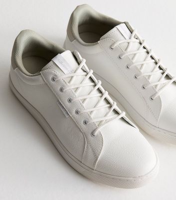 All white leather trainers cheap