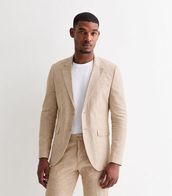 Mens cream linen blazer hotsell