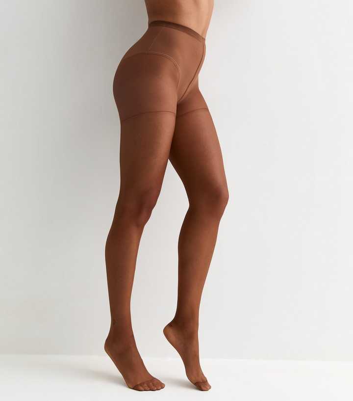 Mid Brown 3 Pack of 15 Denier Sheer Matt Tights