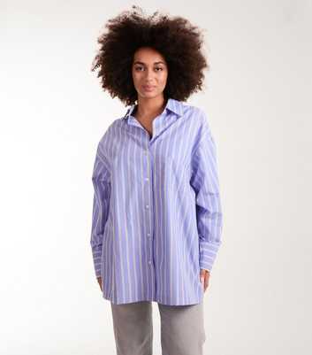 Blue Vanilla Blue Stripe Oversized Shirt