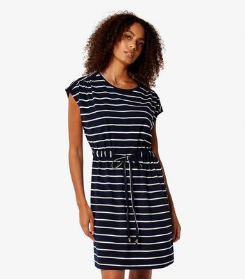 Royal blue 2024 striped dress