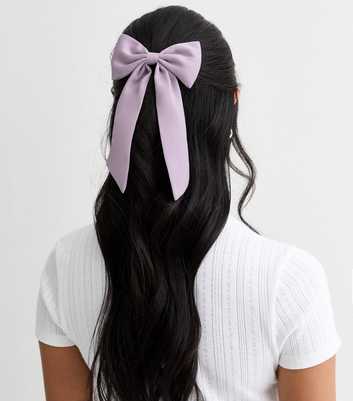 Lilac Bow Hair Slide