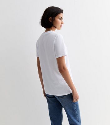 White Cotton Crew Neck T-Shirt New Look