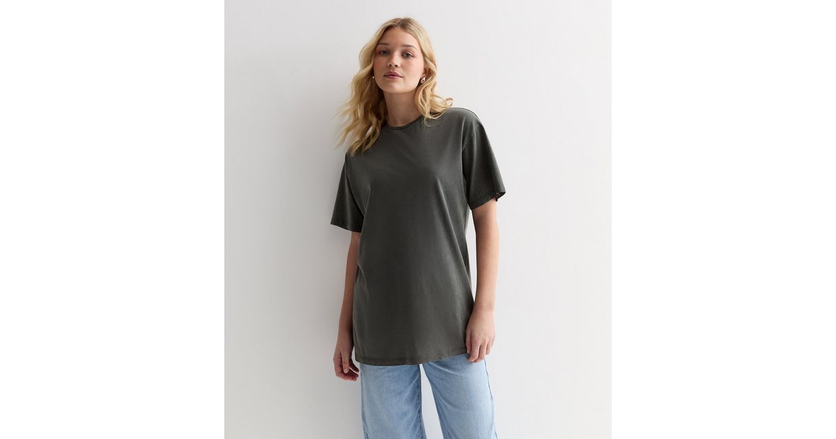 COTTON ACID WASHED TEE (GREY)