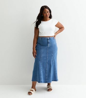 Denim midi skirt new look hotsell