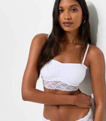 White Floral Lace Multiway Bandeau Bralette